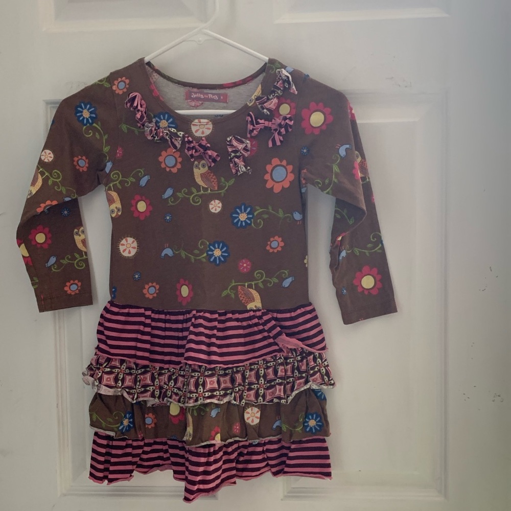 Jelly The Pug Adorable Ruffle Dress size 6 💕